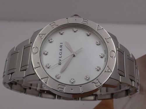 BULGARI BULGARI BBL37S MOP DIAMOND DIAL BOX & PAPERS YEAR 2012 AUTOMATIC WATCH - Picture 2 of 12