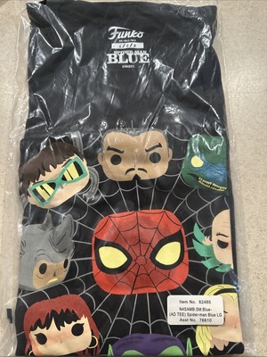 Funko Pop Spiderman Blue Shirt L Marvel Collector Corps Exclusive Shirt Only