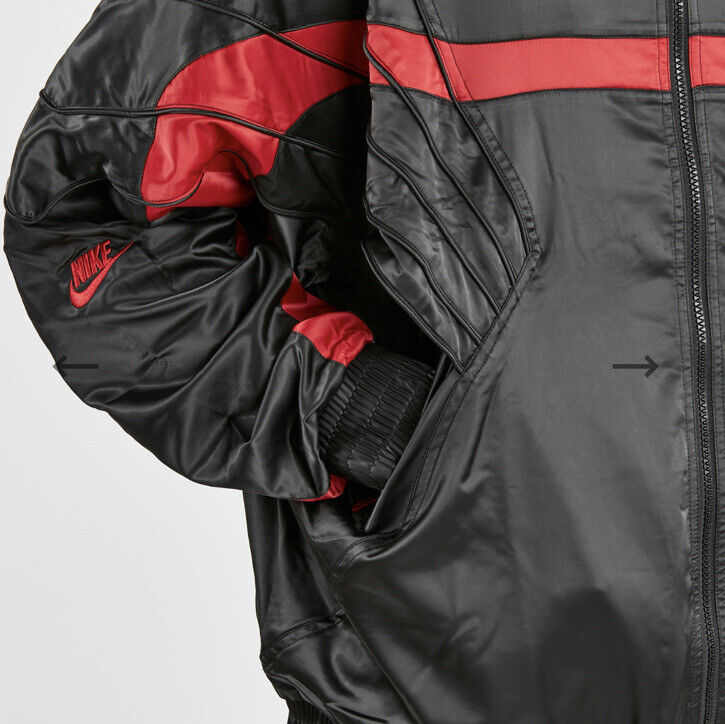 Nike Sportswear Air Jordan Retro AJ5 Satin Full Zip Jacket Nike Sportswear Air Jordan Retro AJ5 Satin Full Zip Jacket
