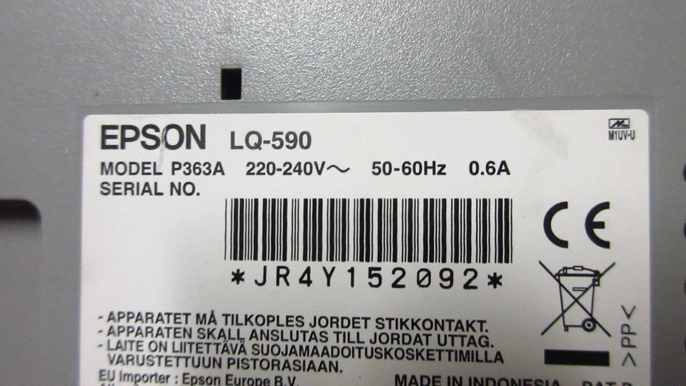 Epson LQ-590 USB 24-pin 80 Column A4 Dot Matrix Printer Nadeldrucker TESTED OK - Bild 3 von 3