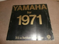 Vintage 1971 Yamaha Motorcycle Models Catalog Brochure Enduro Motocross Street