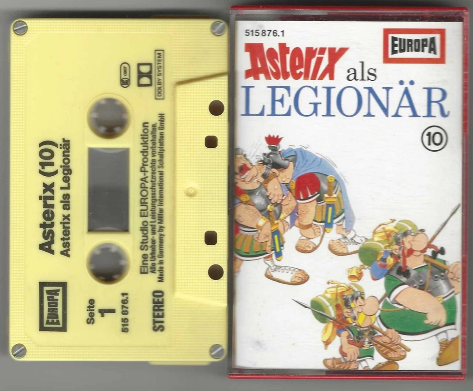 MC Kassette Asterix Folge 10 Als Legionär - Variante 4 x geschraubt EUROPA GELB - Bild 1 von 1