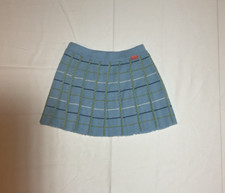Oilily Baby Girls 18 Month 86cm Light Blue Striped Pleated Wool Blend Skirt