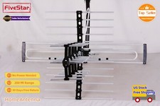 Directional TV Antenna Digital HD OTA Outdoor VHF UHF Long Range Pole  Splitter