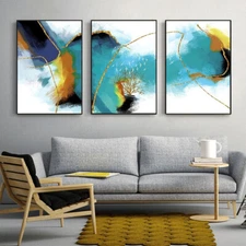 Set of 3 Abstract Canvas Print 40x50cm 16x20inch UNFRAMED