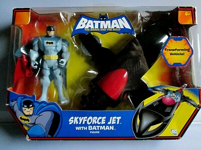 BATMAN Skyforce Jet & Batman Figure NIP Brave and Bold Transforming Vehicle