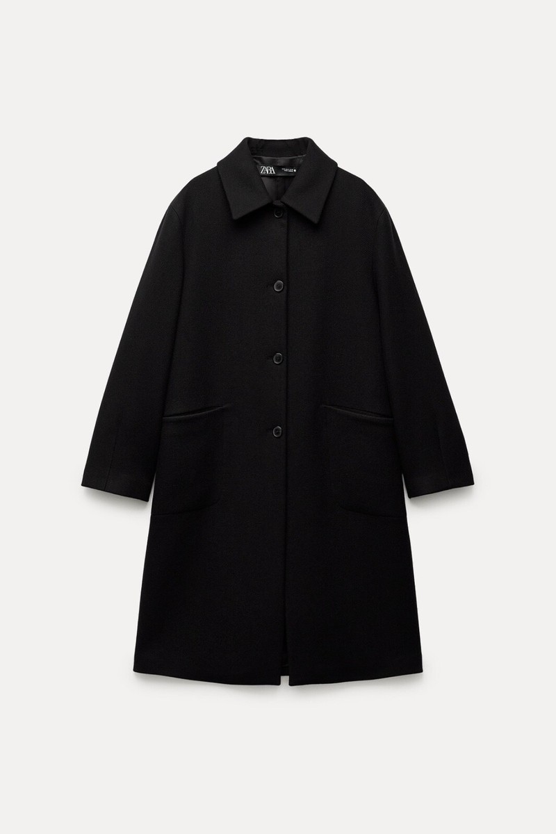 NWT ZARA Woman Manteco Wool Straight Cut Coat ZW Collection NWT ZARA Woman Manteco Wool Straight Cut Coat ZW Collection