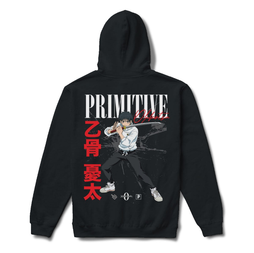 Primitive Skateboarding X Jujutsu Kaisen Yuta Black Hoodie Hoody