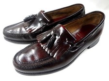DEXTER MADE IN USA TASSEL LOAFERS 9.5 BURGUNDY LEATHER SLIP ON MEN'S SHOES