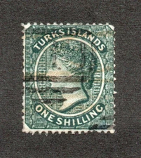 Turks Islands - SG# 52 Used - wmk Crown CC         /        Lot 0525194