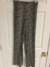 Counterparts - 2X - Black and Brown Leopard Flowy Pant - Elastic - Style #280149