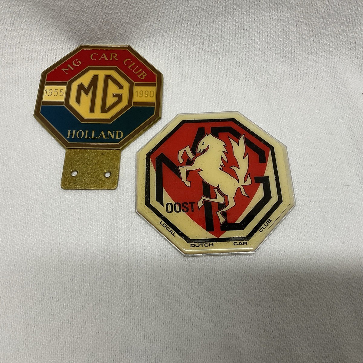 MG Car Club Holland Badge Emblem / MG Local Dutch Car Club Metal 