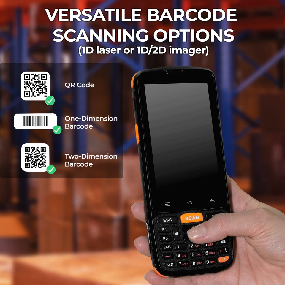 POSSAFE Mobile Data Terminal PDA Handheld Android with 1D 2D Barcode Scanner - Image 3 of 4
