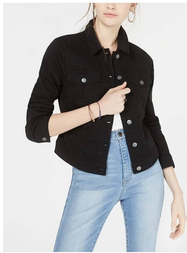 Juniors black jean jacket discount