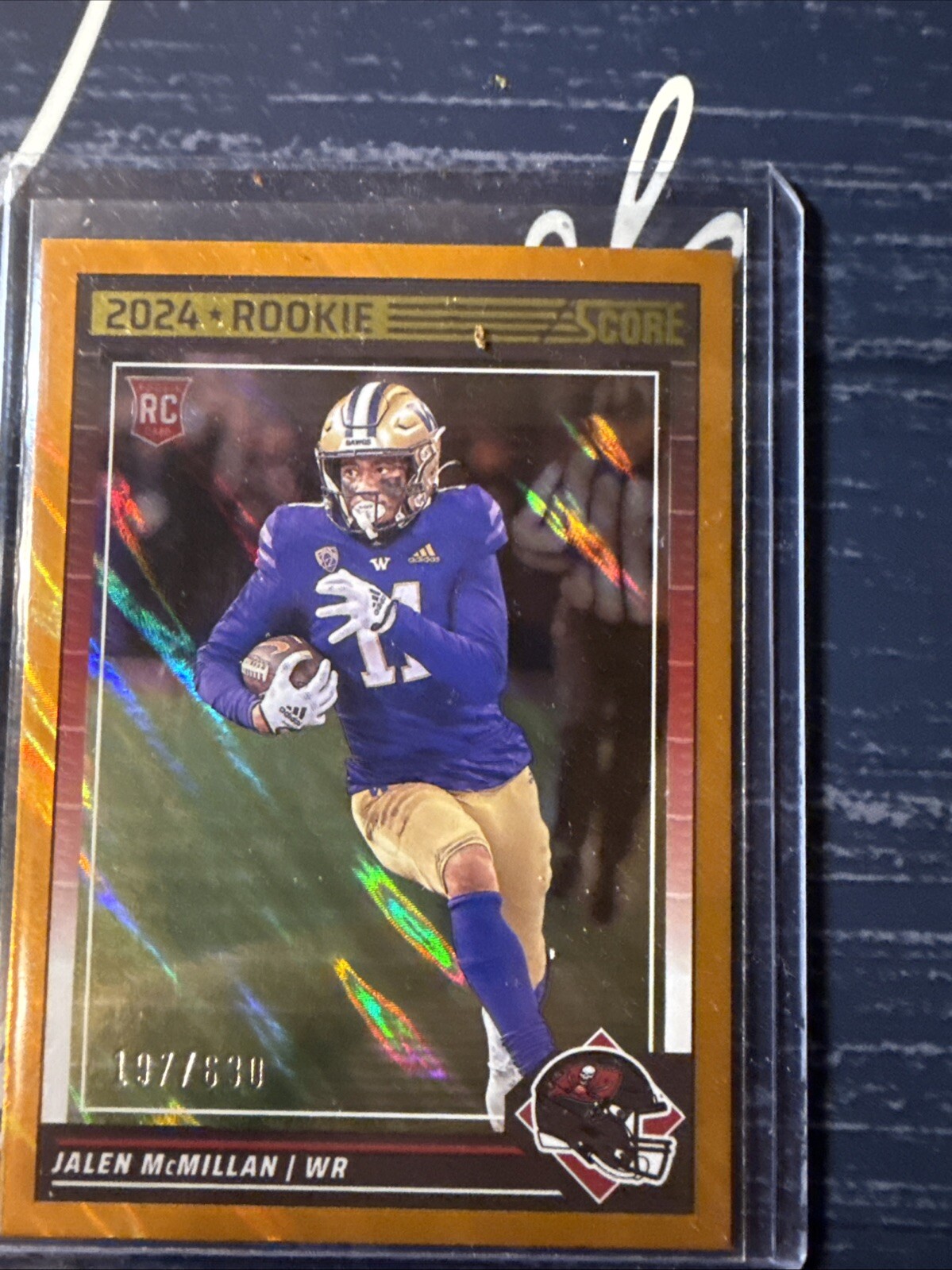 2024 Panini - Score Football #380 Jalen McMillan RC - Lava /630 SN