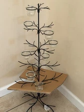 Vintage HTF Illuminations Black Votive Metal Tree Candle Holder 33” New In Box
