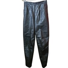 Vintage Black High Waisted Leather Pants Size 0