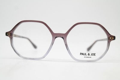 Brille PAUL + JOE DAISY 01 Violett Transparent Gold Eckig Brillengestell Neu
