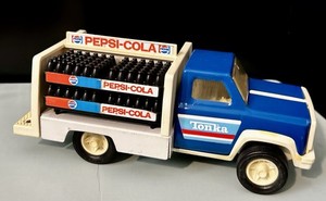Vintage 1970s Tonka Pepsi-Cola Truck, pressed steel and plastic
