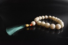 S9194: XF Japanese Stone jade/jewels BUDDHISM ROSARY, string of beads
