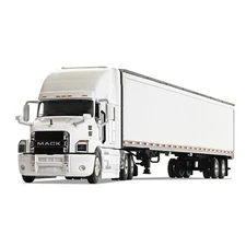 First Gear DCP 1/64 Mack Anthem Sleeper Cab White w/ 53ft Box Trailer 60-0367