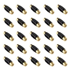 RCA Female to RCA Female Coupler Adapter 25-Pack Gold Plated for Phono, Speak...