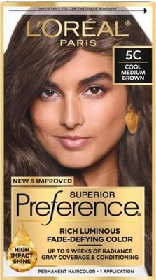 Loreal Superior Preference Hair Color #5C COOL MEDIUM BROWN
