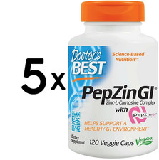 5 x Doctors Best PepZin GI - 120 vcaps (424,98 EUR/kg)