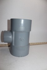Reducing Tee Street and Sanitary Schedule 40 PVC Spigot x Hub DWV 4" x 2"