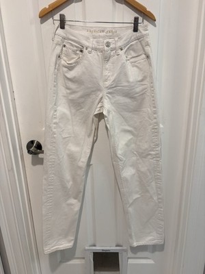 American Eagle Outfitters Women s White High Rise Straight Leg Stretch Jeans 6
