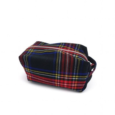 Custom Homespun Tartan Zipper Box Pouch