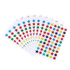 1200 Pcs Star Reward Stickers, 20 Sheet Sparkling Colorful Sticker, Multicolor