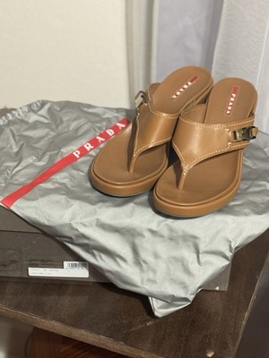 Vintage PRADA Sport Calzature Donna Thong Wedge Sandals