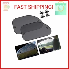 2 Pack Universal Car Window Shade, Cling Sunshade - Sun, Glare and UV Rays Prote