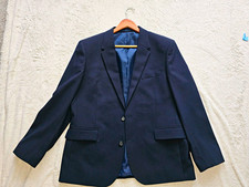 Fellini Traveller Navy 2-Piece Suit 44S/34S Single-Breasted Notch Lapel Suit