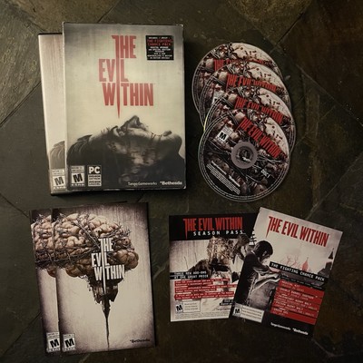 Evil Within w/3D Slipcover (PC DVD Rom Game, 2014, Bethesda) 4 Disc Complete