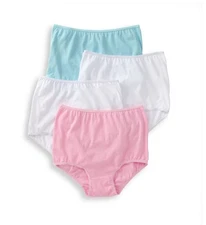 Teri 122 Cotton Full Cut Brief Panties - 4 Pack