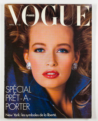 Estelle Lefebure GUY BOURDIN Mapplethorpe PARIS VOGUE April 1986 40th birthday
