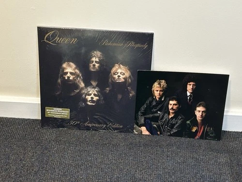 Queen Bohemian Rhapsody 12” Blue Vinyl USA Import 50th Anniversary Mint + Bonus