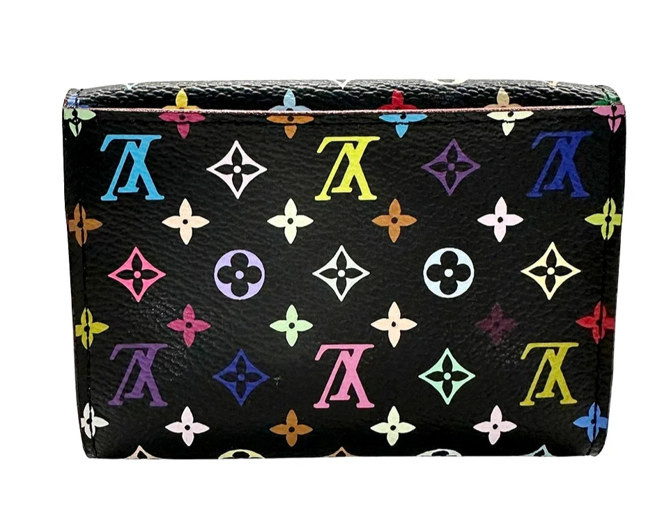 LOUIS VUITTON M66558 Monograma Multicolor Lona Sobre Billetera Estuche para Tarjetas Negro Foto 3 de 4