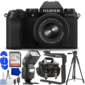 FUJIFILM X-S20 Mirrorless Camera with 15-45mm Lens 16781943 - 10PC Accessory Kit