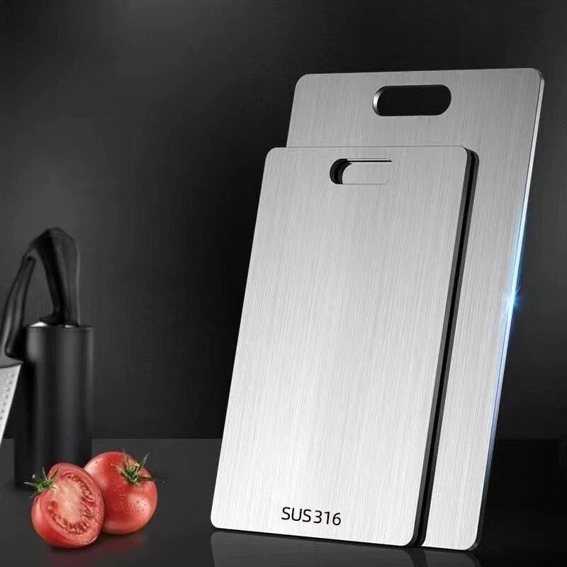 Thickened Stainless Steel Cutting Board | Anti-Bacterial, Fruit, Veg Dough Prep
Opens in a new windo