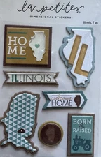 La Petites Sticker Set Illinois Home State Tractor Born Raised The Paper Studio