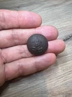 Dug  Confederate Civil War Virginia State Seal Militia Coat Button