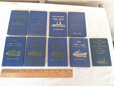 1968-1975 NY Harbor & Vicinity Tide Tables Sandy Hook Pilots Hand Book