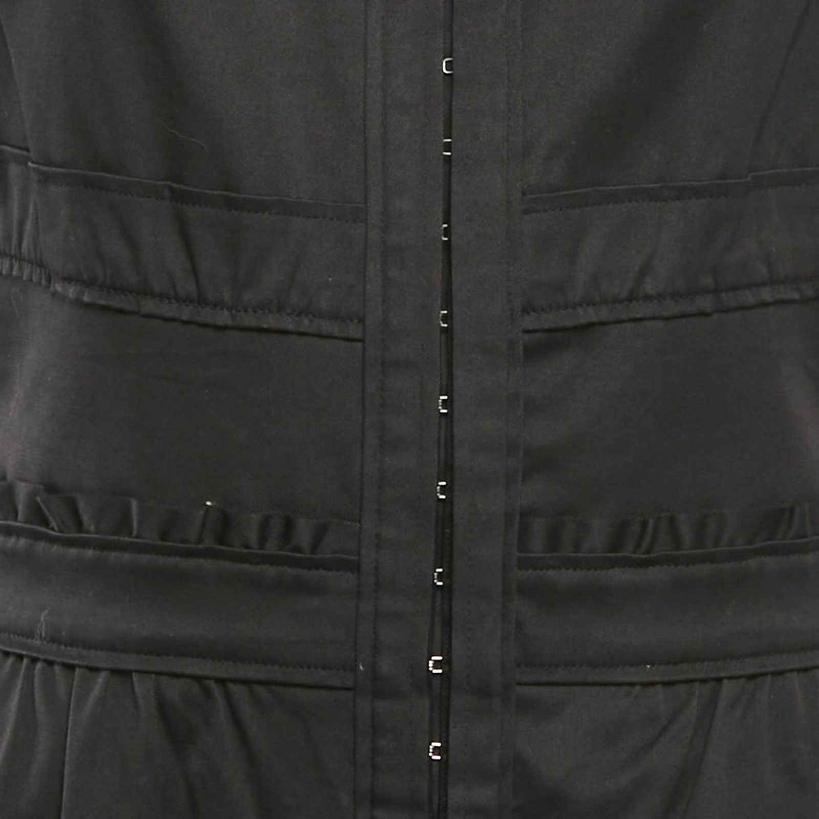 Abito midi Saint Laurent nero cotone collo alto L