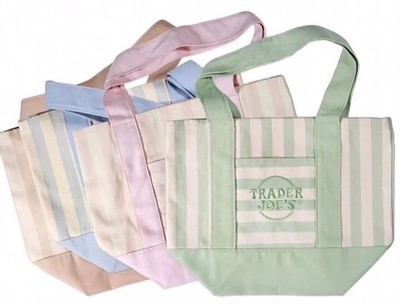 Trader Joes Mini Summer Striped Tote Bag Set of 4  Pre-Order Free Shipping!