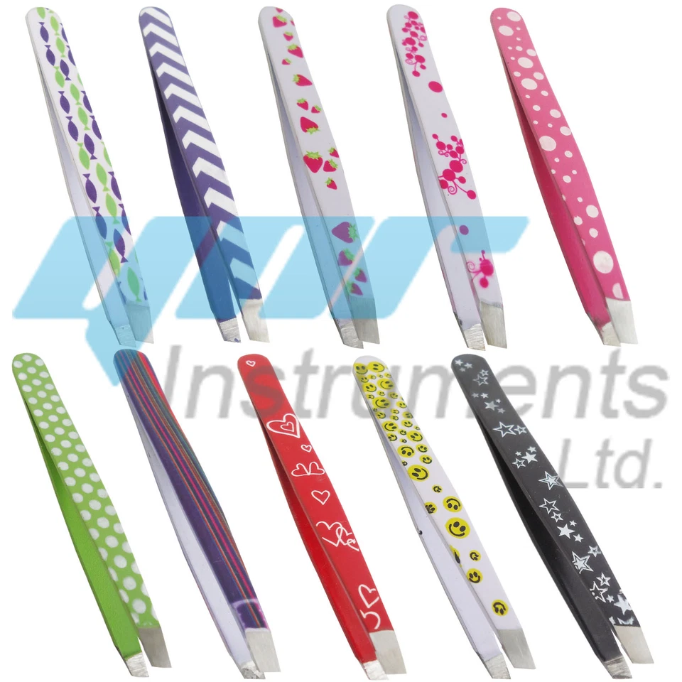 YNR Pro Eyebrow Tweezers Professional Hair Beauty Slanted Stainless Steel Tweezer