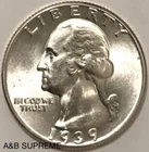 1939 Washington Quarter From OBW Roll Estate Hoard CHOICE-GEM Bu Unc. 90% Silver