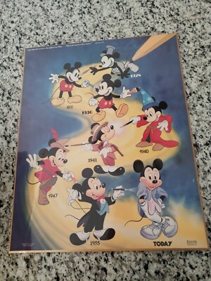 Walt Disney Classics Mickey Mouse Acrylic Paint By Numbers Vintage